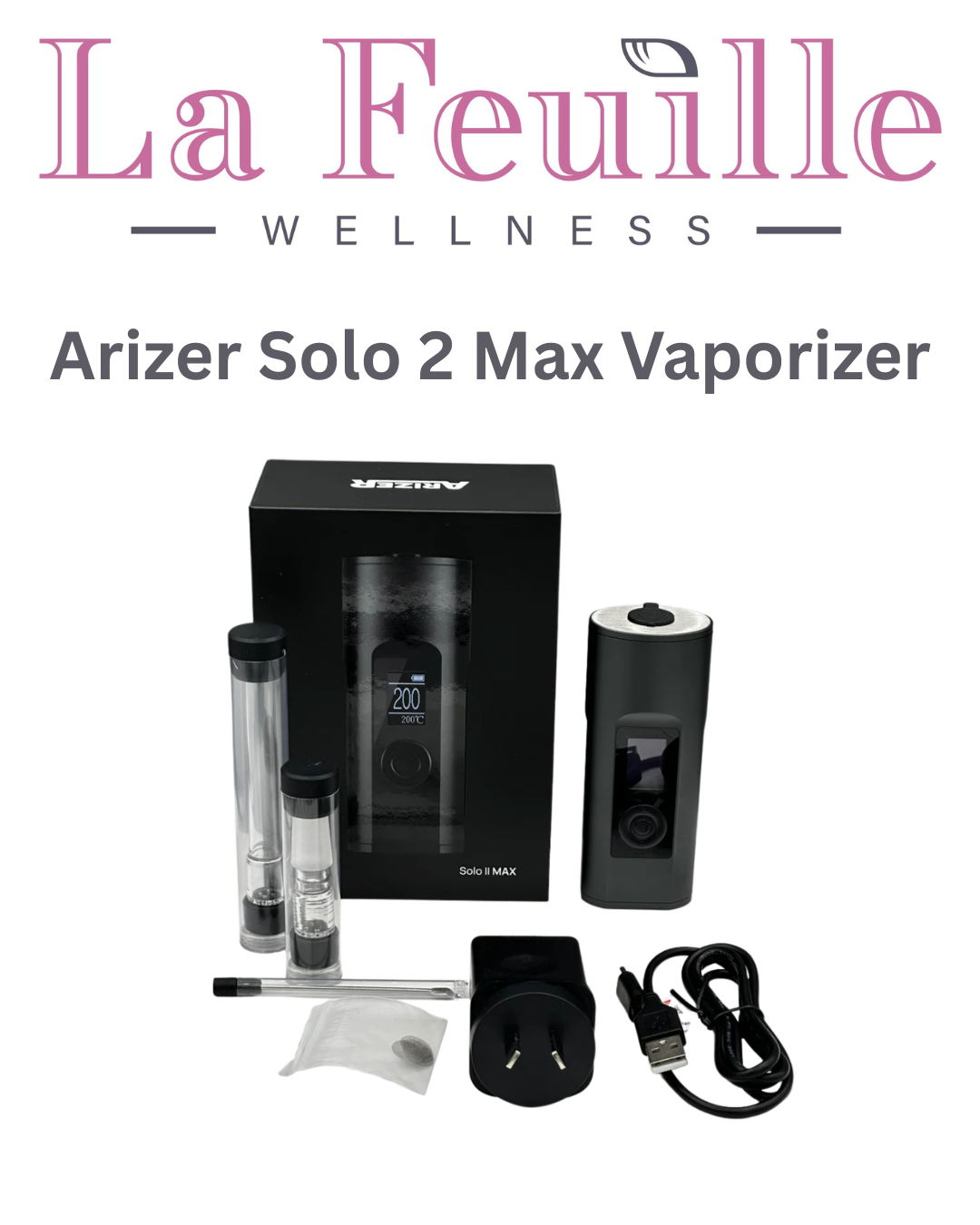 Arizer Solo 2 Max Vaporizer - BLACK