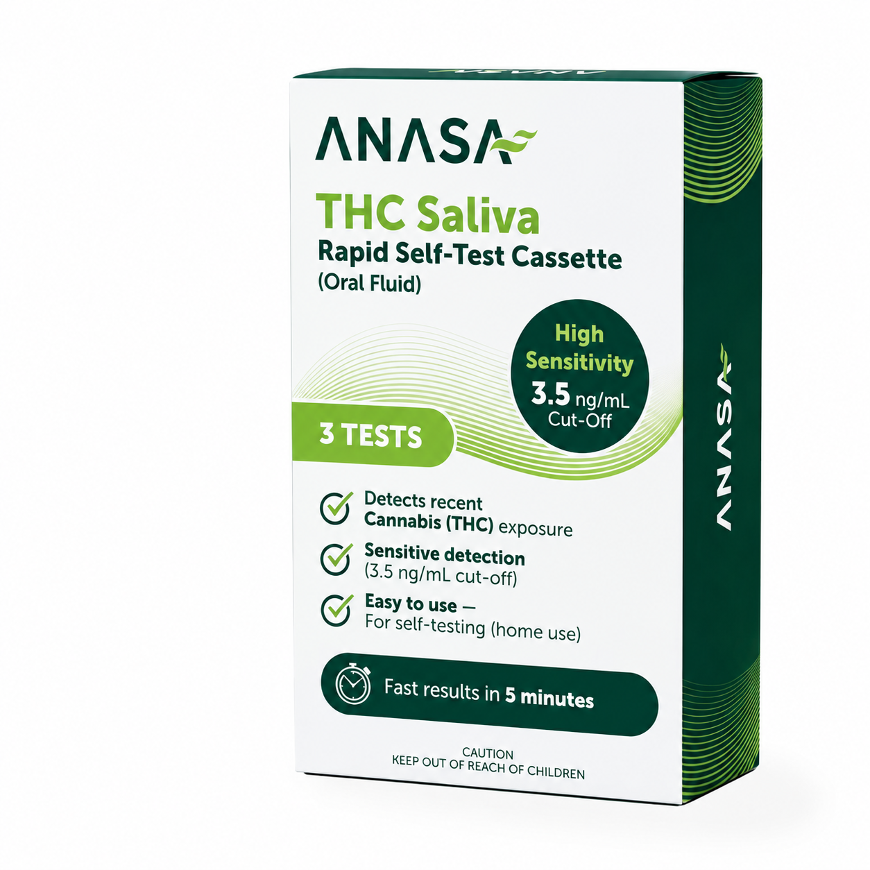 ANASA THC Oral Fluid Rapid Self-Test - 3 Tests